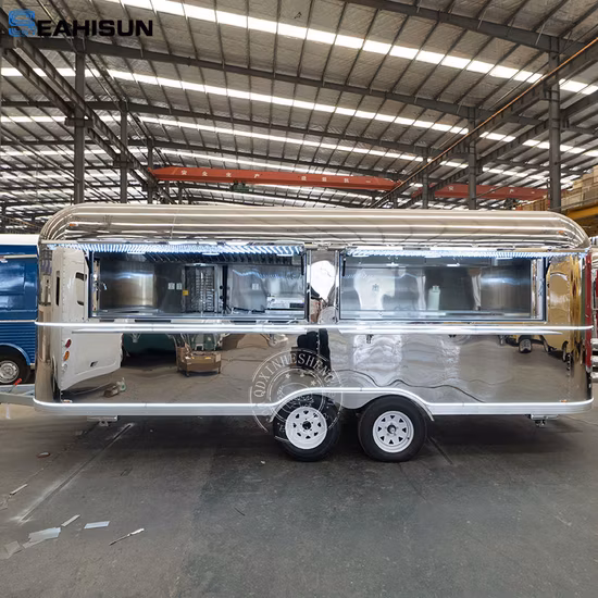Remorque mobile de nourriture de fourgon de nourriture de chariot de hot-dog de vente d'Airstream