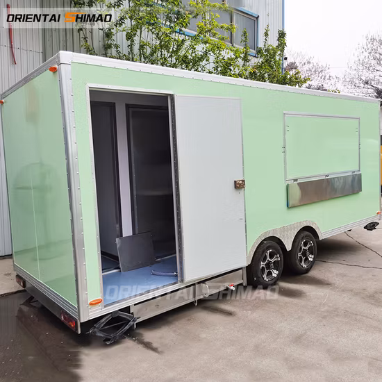 Remorque alimentaire carrée mobile de sécurité personnalisée senior avec toilettes