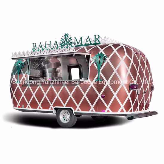 2022 Kiosque alimentaire moderne Outdoor Airstream Caravan Food Truck Remorque moderne de crème glacée à vendre
