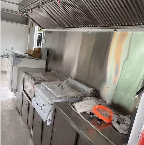 Tune Towable Food Catering Van Vintage Ice Food Cart Remorque